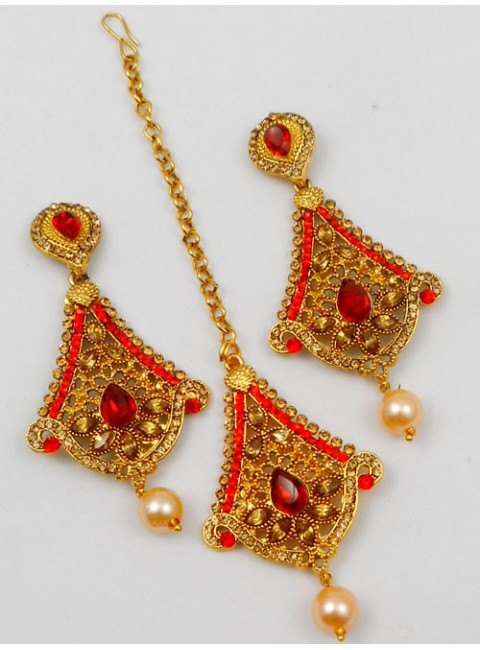 Earring Maang Tikka Set